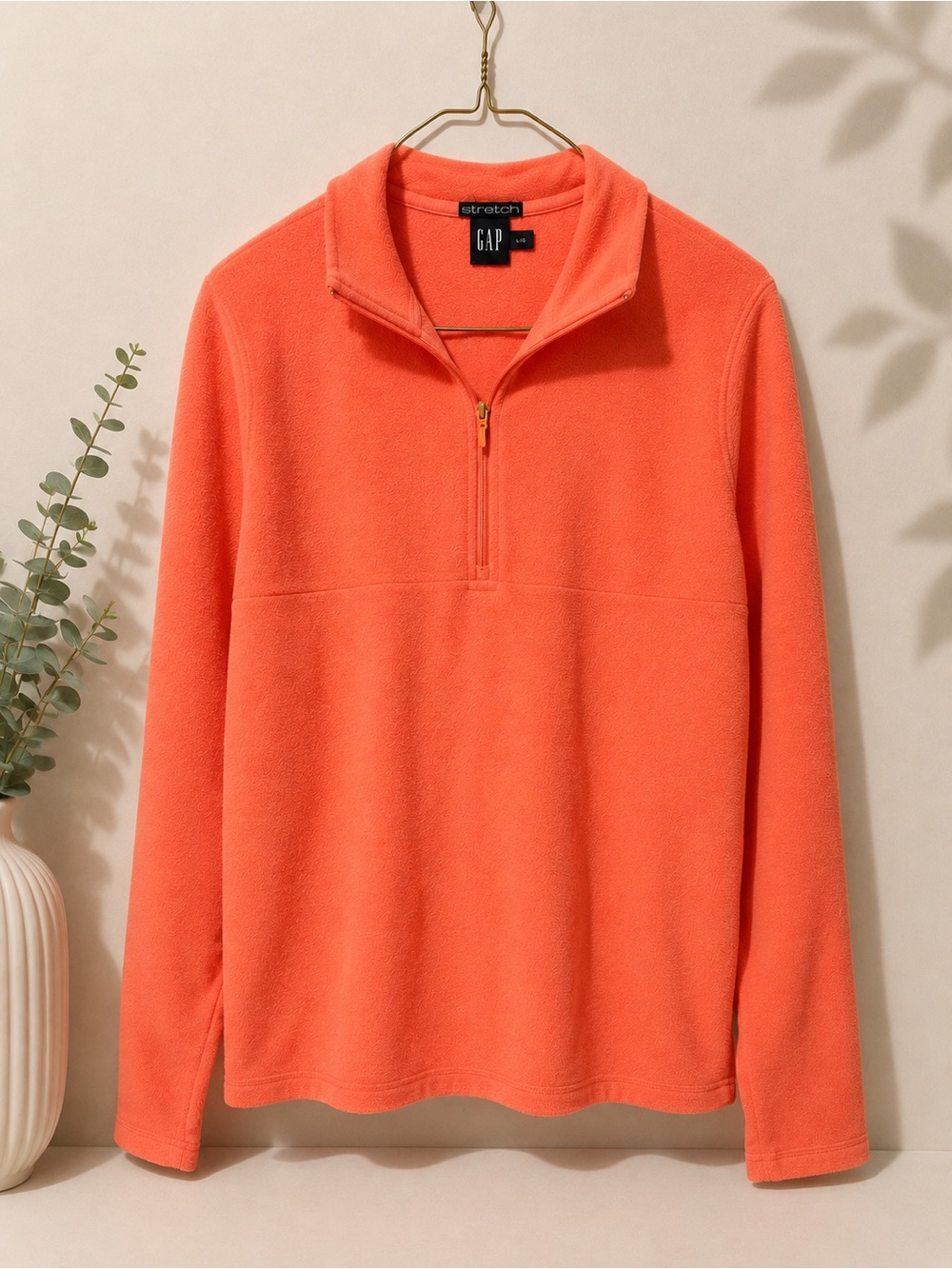 GAP women’s Coral Zip-Up Fleece Pullover